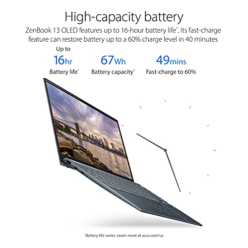 ASUS-ZenBook-13-OLED-Ultra-Slim-Laptop-133-OLED-FHD-NanoEdge-Bezel-Display-AMD-Ryzen-7-5700U-8GB-LPDDR4X-RAM-512GB-PCIe-SSD-NumberPad-Wi-Fi-5-Windows-11-Home-Pine-Grey-UM325UA-DH71