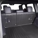 SFWAYA Rear Seat Back Protector Pad for 2024-2025 2026 Toyota Land Cruiser 250 & 1958 Prado LC250 Rear Seat Backrest Pad Tailgate Kick Plate Interior Modification Accessory (for Five Seats Only)