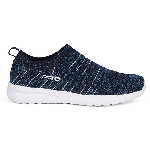Image of Pro by Khadim's Men's Blue Casual Slip-On Sneakers