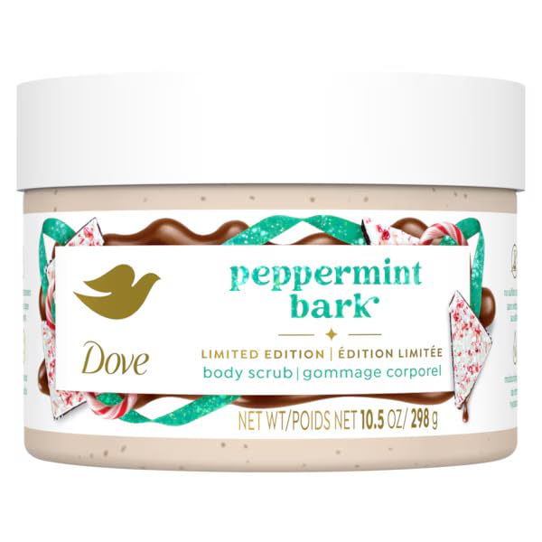 Dove Exfoliating Body Scrub for Women Peppermint Bark 10.5 oz