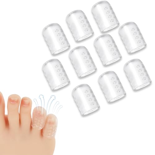 ISCSTO Silicone Toe Protectors for Women Men, Breathable Gel Toe Covers (10PC)