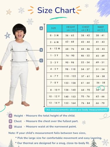 Image of mackly Kids Thermal Set for Boys, Cotton Full Sleeve Winter Wear | 1 Pack