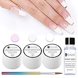 ✔Complete Pack -Enthält alles, was Sie brauchen, um mit dem Acrylpulver, das 3 Gläser von farbigen Pulvern enthält-clear/weiß-weiß-rosa und 1 Flasche 20ml Acrylflüssigkeit (Die weiße Farbe kann nicht für Nagelleitung verwendet werden)