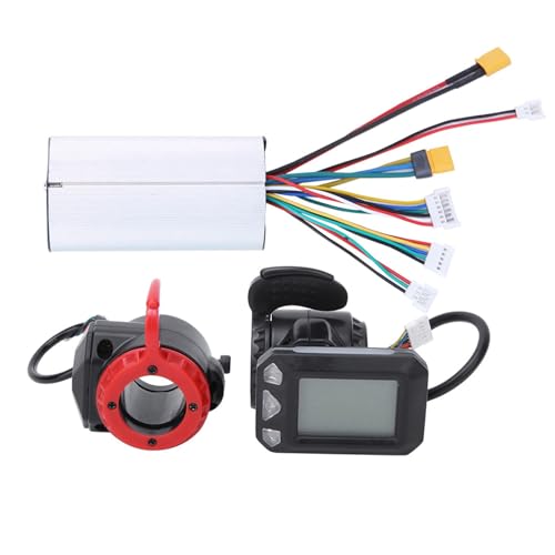 POENVFPO Kit de Controlador de Scooter Eléctrico, Juego de Accesorios de Freno de Acelerador de Instrumento de Fibra de Carbono de 5,5 Pulgadas para Bicicletas Eléctricas