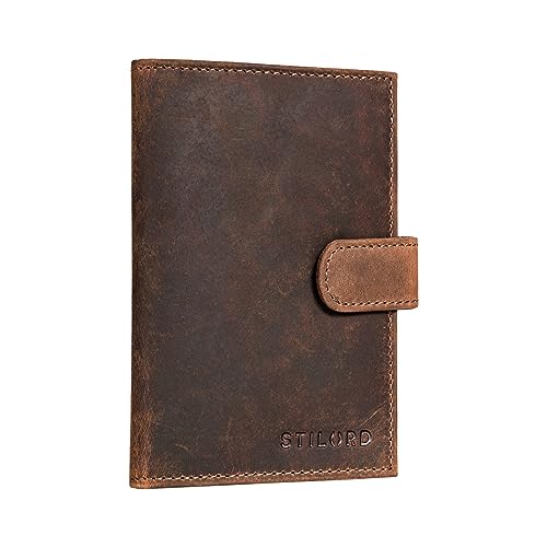 Porte-cartes d'identité mince STILORD Yoshi et portefeuille de voyage en cuir