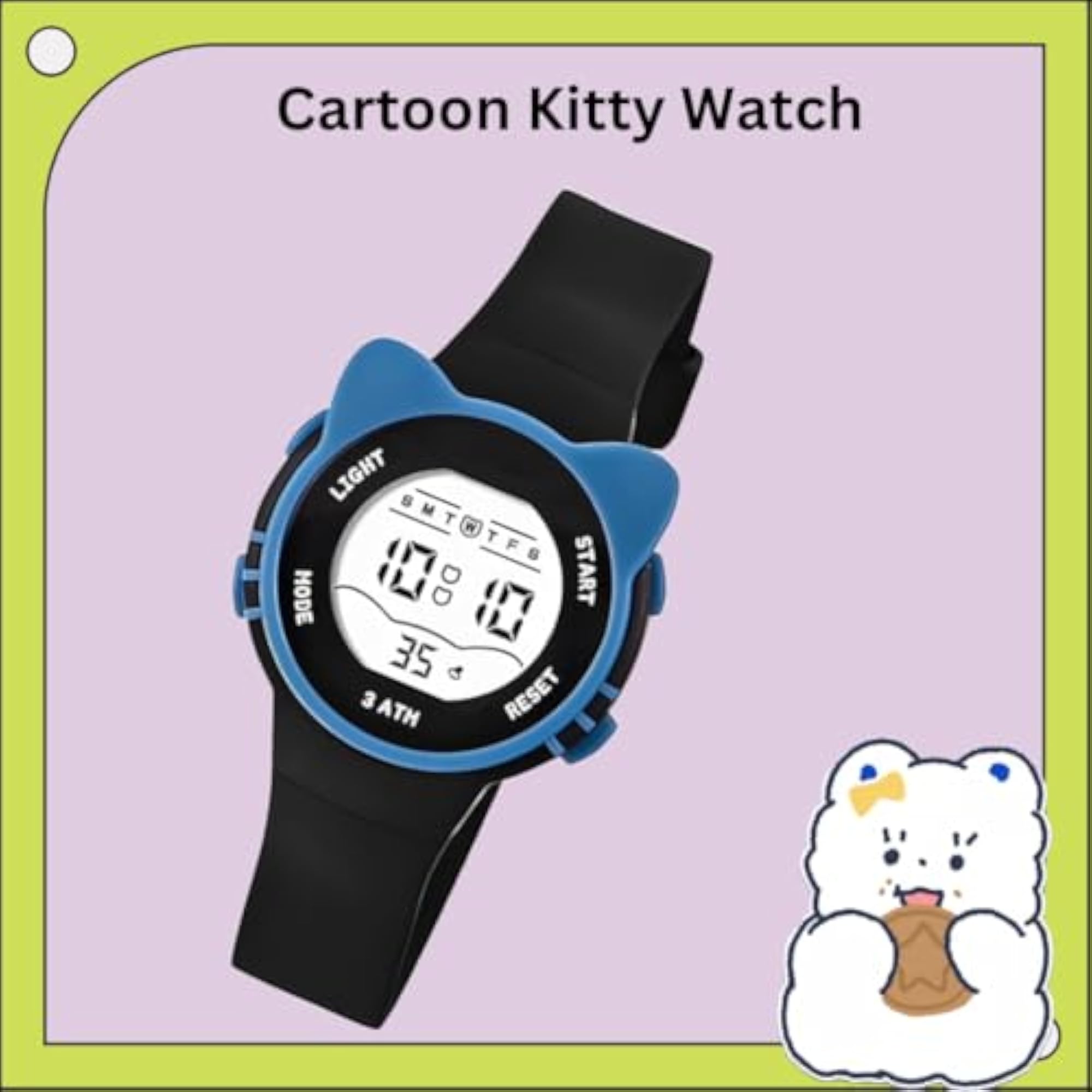 Kids' Multi-Color LCD Digital Watch, Pink Hello Kitty