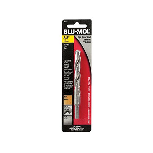 Blu-Mol Drill Bit Hss 3/8 " Dia 1/4 " Reduced