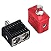 DS18 Amp Input Reducers with Offset Stub & Red/Black Silicone Cover, Marine Grade, Wire Reducer Power/Ground Input Reducer, Amplifier Wire Connector, Pair (Dual 1/0-GA to 1/0)