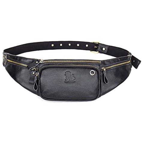 Pundarika Cuero Genuino Bolsa de la Cintura de los Hombres Cover