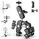 NEEWER Super Clamp mit 3 Dual Kugelkopf Magic Arm, Kamera Handyhalterung mit 1/4 3/8 Gewinde Cold Shoe Handyhalterung, Action Kamera Adapter kompatibel mit GoPro DJI iPhone 16 15 Pro Max ST88
