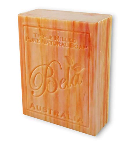 Bela Bath & Beauty, Orange Zest, Triple French Milled Moisturizing Soap Bars, No Harsh Ingredients, 3.3 Oz. - 6 Pack #TOP1
