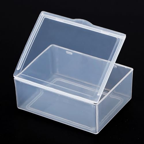 Image of 12 Pack Rectangular Mini Plastic Storage Containers (2.17 x 1.69 x 0.87 Inch), Clear Plastic Containers for Small items, Crafts, Beads, Coins, Jewelry and Business Cards