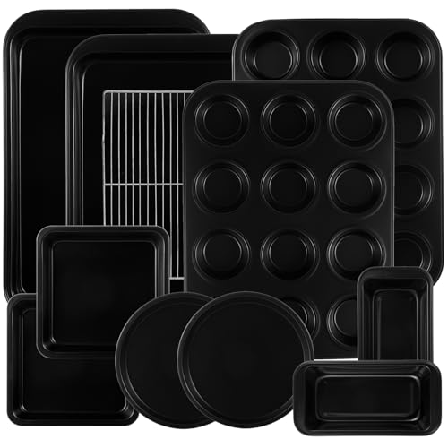 11-Piece Nonstick Baking Pans Set - Grade Carbon Steel