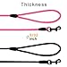 BronzeDog Rope Pro Training Dog Collar Braided No Pull Quick Release Round Lead Collars for Dogs Small Medium Large Puppy (30 FT Leash, Pink)