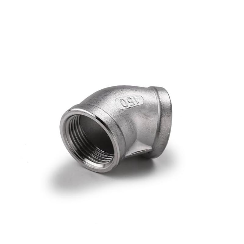 Codos BSP, Codo de 45 Grados Acero Inoxidable 304 con Rosca Hembra 1/4'' a 2'', DN8-DN50, Conector unión SS304(1")