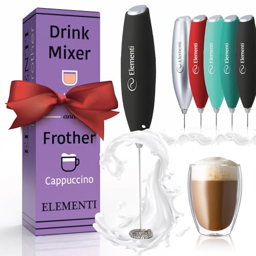 Elementi Drink Mixer Handheld - Electric Stirrer...