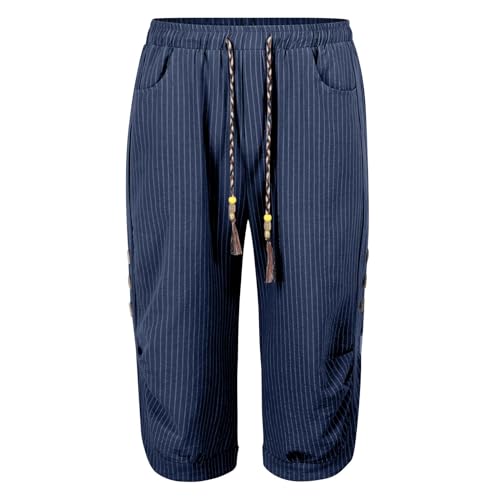 Pantalon jogging homme cargo noir à coupe ample droite et taille élastique