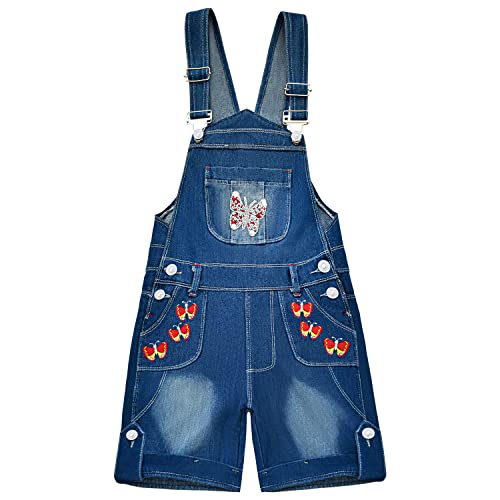 Image of Peacolate 3-11T Little&Big Kids Girls Jumpsuit&Rompers Bib Overalls Colorful Tie-dye Shortalls Suspender Shorts Jeans Pants