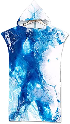LSDRALOBPOI Serviette De Plage Poncho De Surf Peignoir Plage Surf Poncho Serviette à Langer Peignoir Adulte Microfibre Peignoir À Capuche pour Surf Natation Combinaison Portable Changer 810(Color:E Cover