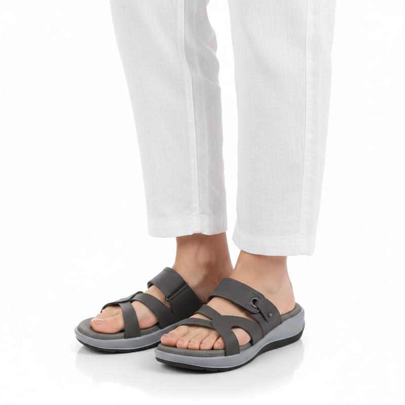 Image of ORTHO CLUB Women Orthopedic Comfort Slippers | Soft Cushioned Footbed | Anti-Slip Sole | Lightweight Daily Wear Sandals for Home & Outdoor Use