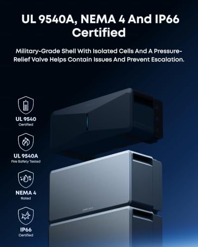 Image of Anker SOLIX B6000 Battery Module for E10, 6kWh Expandable Capacity, 10kW Turbo Output, Automotive-Grade LFP Cells, 10-Year Lifespan, 4,000+ Cycles, UL 9540A Certified