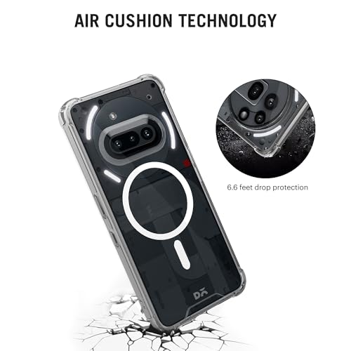 Image of DailyObjects Clear Magnetic Phone Case Cover Compatible with Nothing Phone (3a) | Wireless Charging Slim Back Cover | 2 Layer Edge Protection & Shockproof