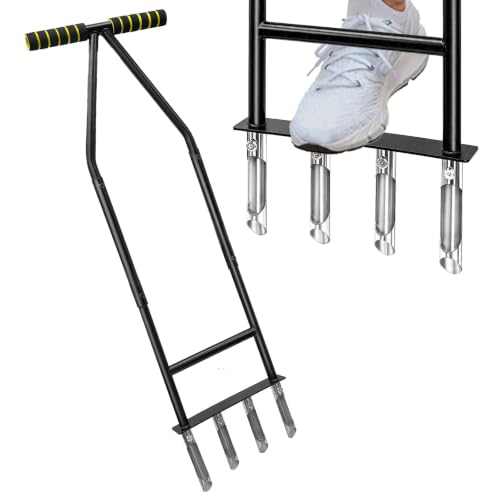 Herramienta manual para airear césped con 4 púas de acero inox miniatura 1