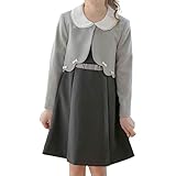 [キャサリンコテージ] 入学 卒業 スカラップボレロプリーツワンピアンサンブル スーツ 子供服 女の子 MA803 115cmM グレー[GRY] TAK