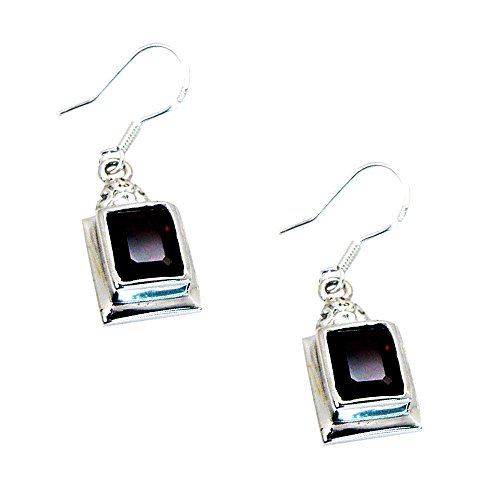 Boucles d'oreilles grenat naturel et argent 925 parfaites pour le quotidien