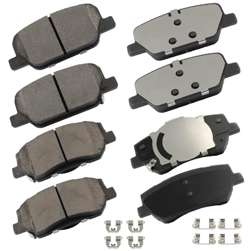 Image of cciyu D2198 & D2199 Front Rear Ceramic Disc Brake Pads Kit For Hyundai For Santa Fe 2019-2020