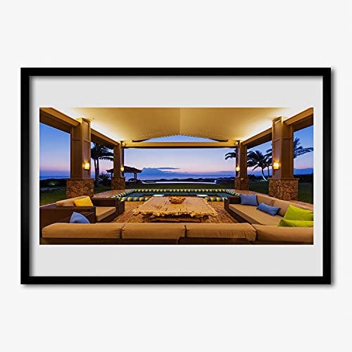 Photo affiche avec cadre de salon motif jardin exotique Palma 70x50