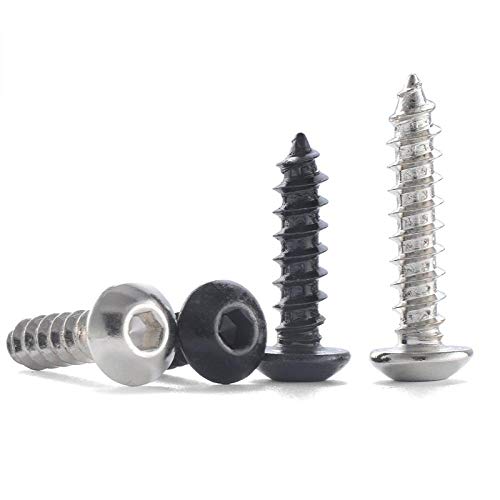 Zpt˂AXeX|˂A Hardened Round Head Hexagon Socket Tapping Screw Round Cup Half Round Head Tapping screw-M3x10 Blackened*50 Pi