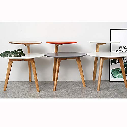 Mesa auxiliar de centro para espacios pequeños: sencillez redonda de madera maciza 2