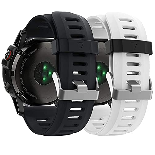 HWHMH Colorful Replacement Silicone Bands with Pin Removal Tools for Garmin Fenix 3 / Garmin Fenix 3 HR (No Tracker, Replacement Bands Only)