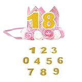 【Material Premium】 Esta tiara de cumpleaños para bebé está hecha de tela brillante y elástica, que es corona, agradable para la piel, cómoda, duradera y reutilizable. Hermosas flores de encaje están decoradas alrededor de la corona, que es muy linda, hermosa, única y encantadora.