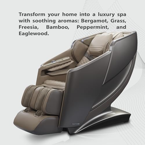 Image of ROBOTICVIBE RV7575 4D Massage Chair for Home | 18 Auto Programs | Health Detection Sensors | 143cm i-Open Flex Rail | 6 Aromatherapy Scents |Voice Control|Zero Gravity|Wireless Charging - FullBrown
