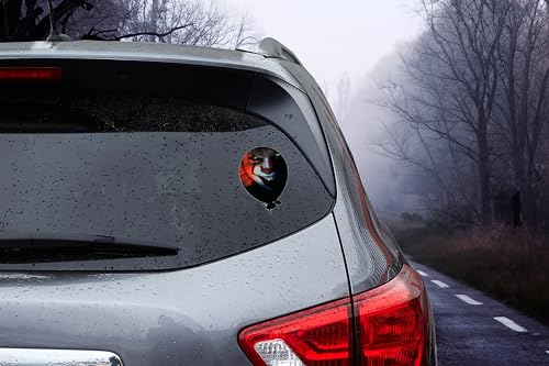 Image of Elektroplate Pennywise & Balloon It Movie Dynamic Car Decal Set of 2 | Officially Licensed, Weatherproof Automotive Grade Horror Movie Vinyl Sticker for Water Bottle, Laptop & More