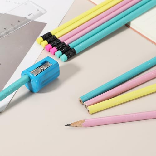 Lápices de Madera Triángulo PATIKIL, 24 Pack HB con Goma miniatura 4