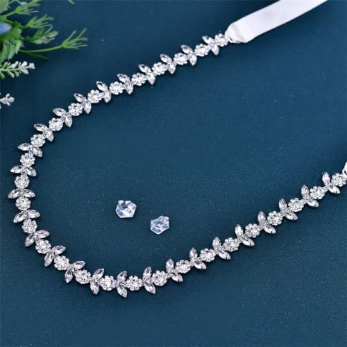 DBFBDTU Women Rhinestoness Bridal Belt Wedding Belt Bride Dress Wedding Gown Belt Sash Accessories3