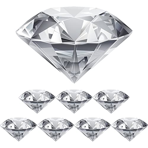 Cisolen 8 pièces diamants en verre cristal de cristal poli diamant transparent en verre diamant pour faveur de mariage, décoration de fête, décoration de...