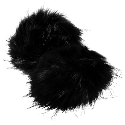 Homoyoyo Unique Fashion Accessory 1 Pair Fluffy Winter Wrist Cuffs for Women Warm and Stylish