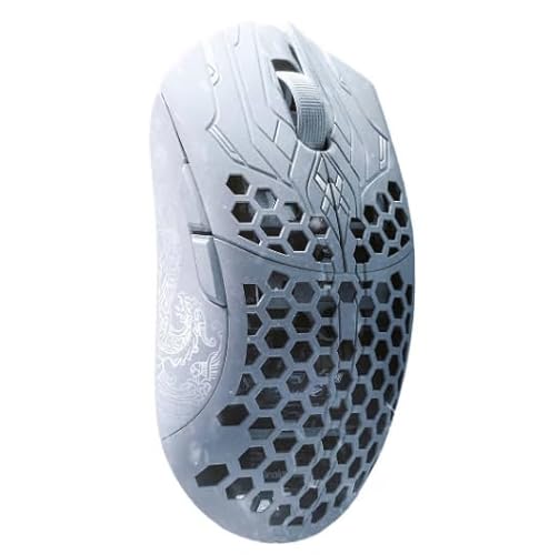 Finalmouse ULX Frostlord Wireless Gaming Mouse, Frostlord White 33g Ultra-Light Carbon Fiber Composite, 8000Hz Polling Rate, PixArt Sensor, Huano BlueShell Switches, Esports FPS Mouse (Classic)