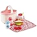 Produktbild Hape Picknick-Korb  12-teiliges Stoffspiel-Set mit Decke, Sandwich, Käse und Getränken, Rollenspielzeug, ab 18 Monaten