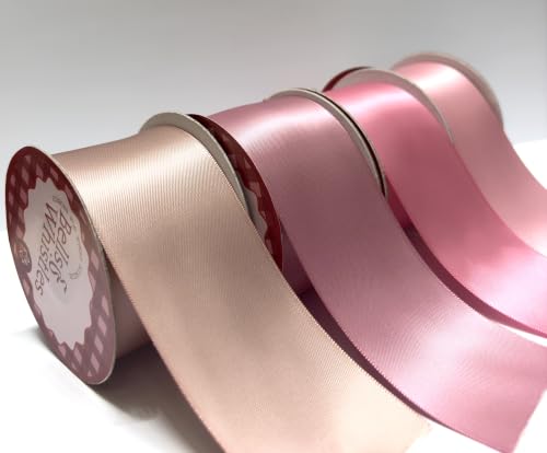 Image of Bells and Whistles Satin Christmas Ribbon (Length: 10 Yards Width: 2 inch) (Antique Mauve)