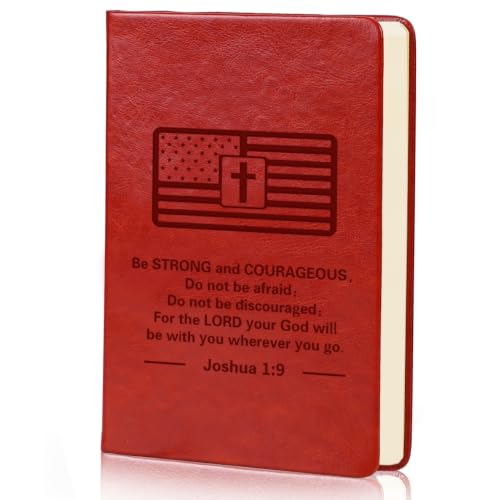Cuaderno con versículo bíblico cristiano para organizar oraciones de hombres