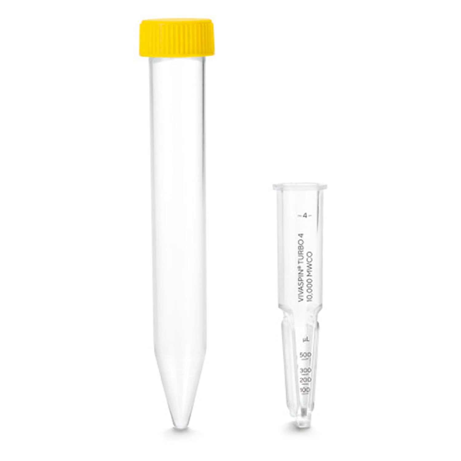 Sartorius Vivaspin Turbo 4 - Concentradores centrífugos de policarbonato (PC) con tapa, membrana de polietersulfona (PES), 10 kDa MWCO, volumen de 4 ml, 122,5 mm de longitud, 25 unidades