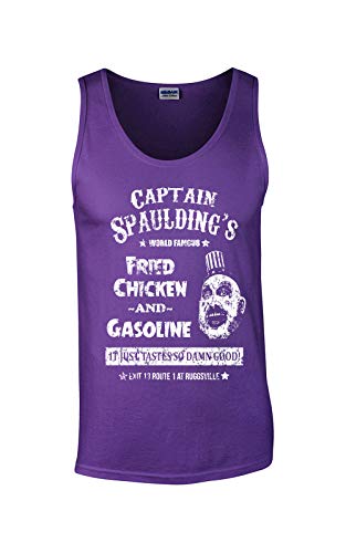 Swaffy Tees 560 Captain Spaulding Funny Adult Tank Top Purple