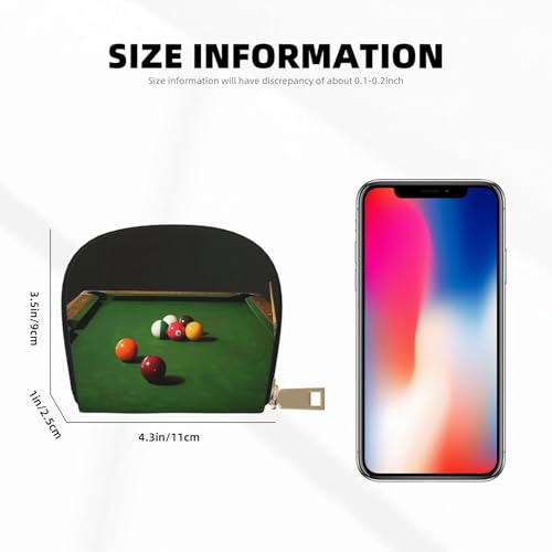 Billiard Printed Credit Card Wallet for Women Men Cute Zipper Card Cases Holder Mini Coin Purse with 12 Card Slots3