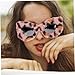 NOLITOY 2pcs Fuzzy Leopard Print Cat Eye Sunglasses for Women Plush Party Eyewear Unique Masquerade Accessories Soft Comfortable Shades for Bold Fashion Statement