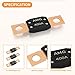 Joinfworld 400A MEGA Fuse, High Current Bolt Mount Automotive 400 Amp MEGA/AMG Fuse for Cars, Trucks, Construction Vehicles, Buses, Boats - 3Pcs